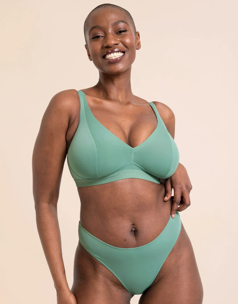 Curvy Kate Zen Non-Wired Bralette Sage Green