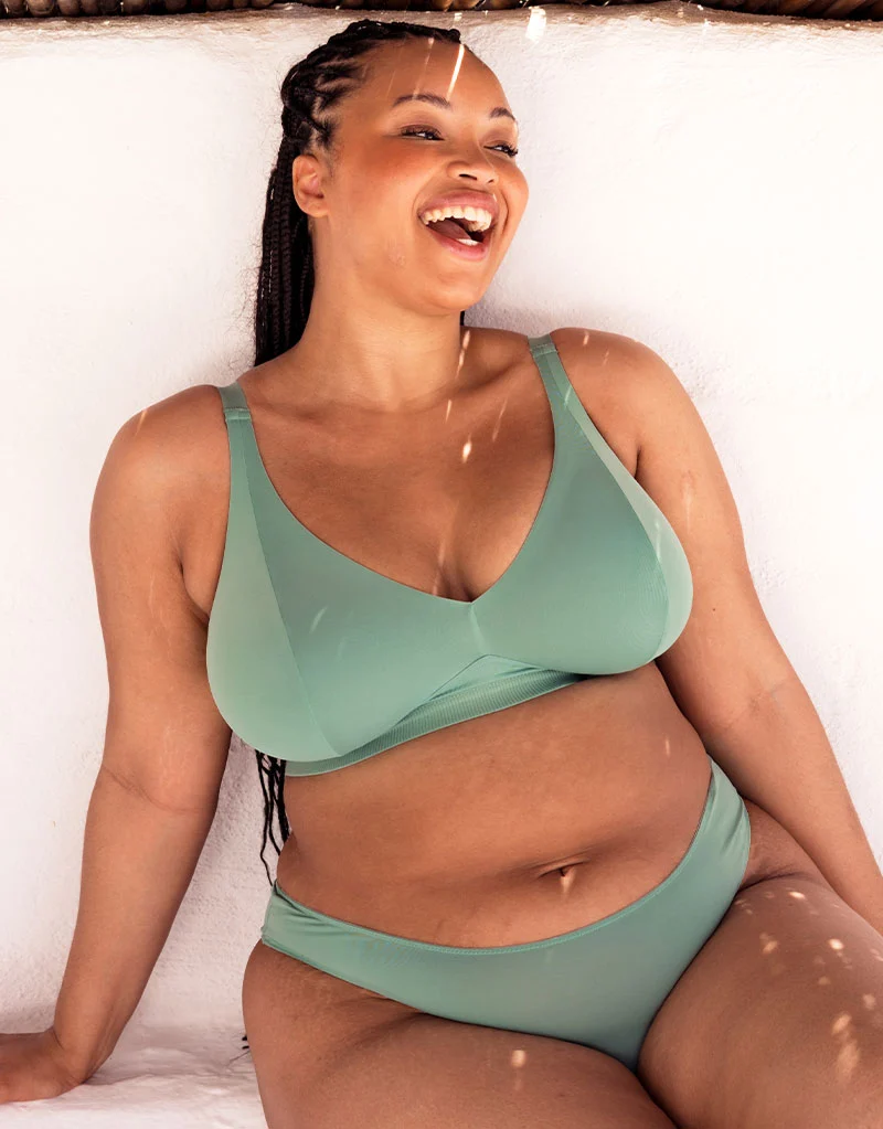 Curvy Kate Zen Non-Wired Bralette Sage Green