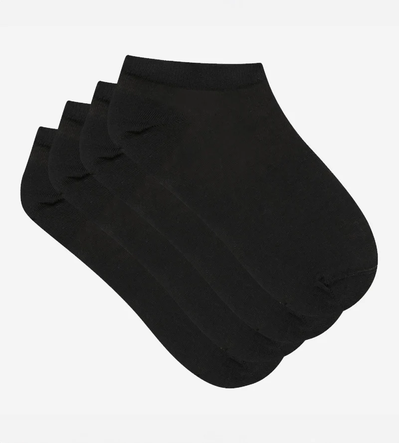 Lot de 2 socquettes invisibles noires Light Coton Femme
