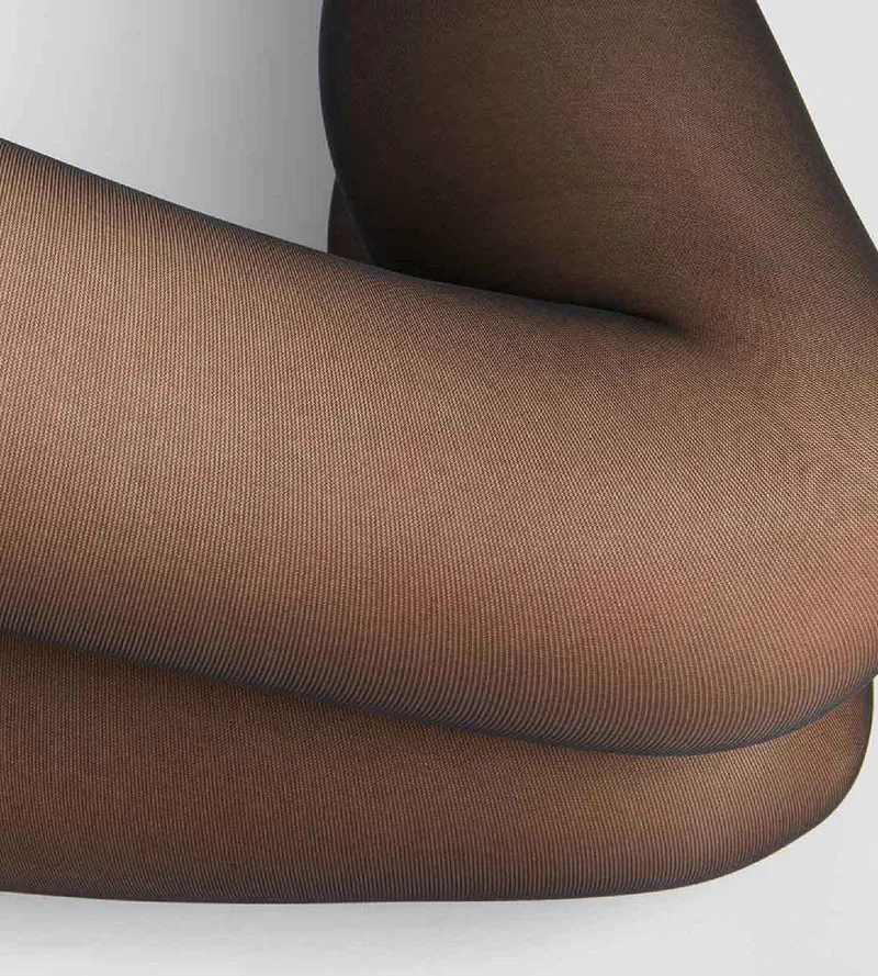 Collant femme galbant en voile Lycra Noir Diam’s Contour 360