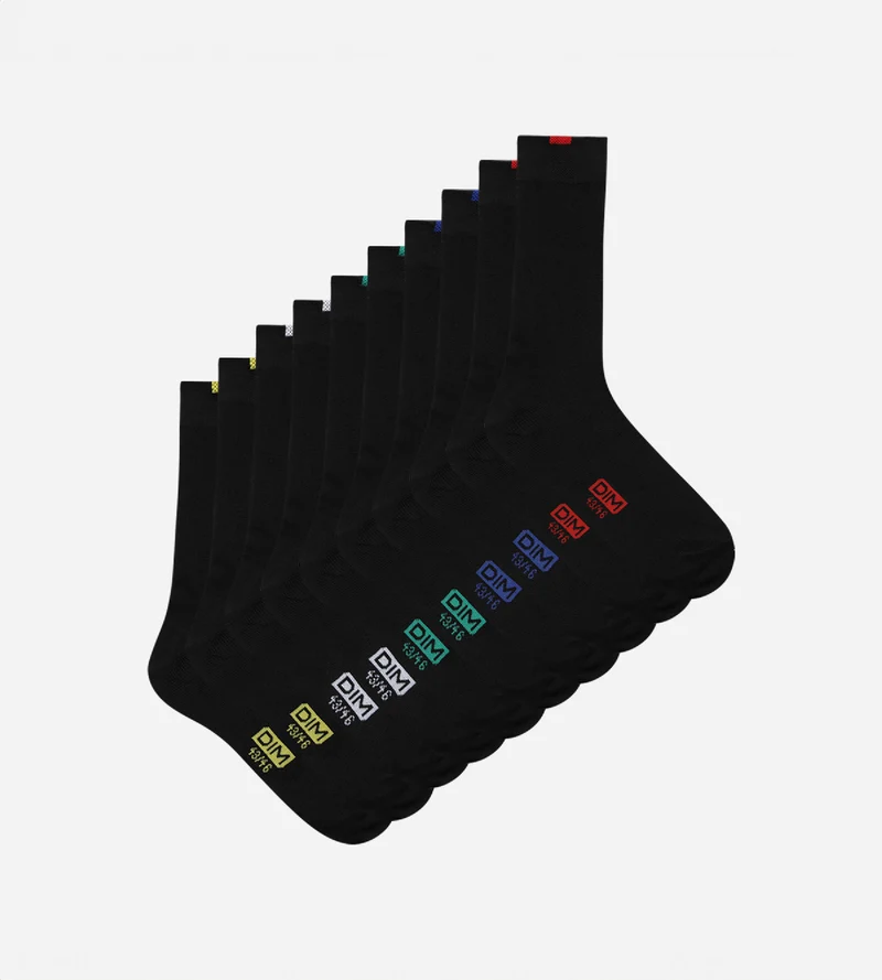 Lot de 5 paires chaussettes noires EcoDIM Homme