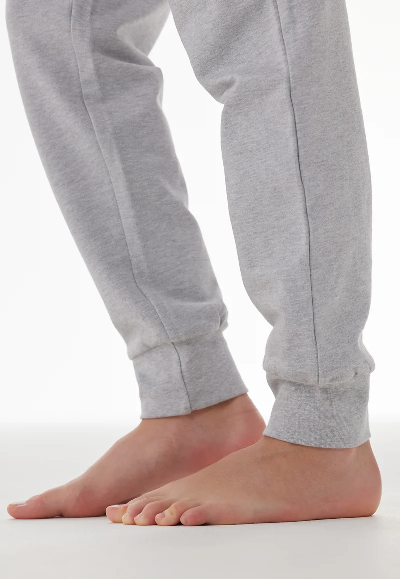 Schlafanzug mit Bündchen Grau - Nightwear