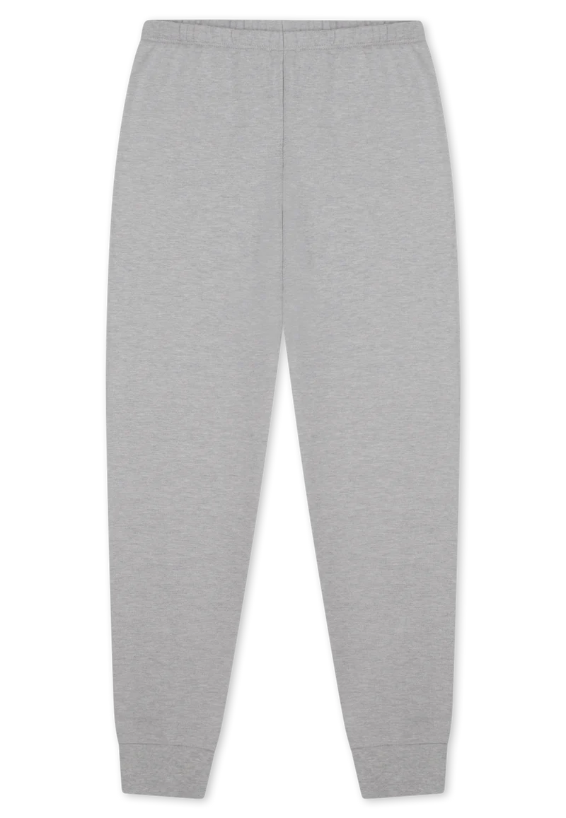 Schlafanzug mit Bündchen Grau - Nightwear