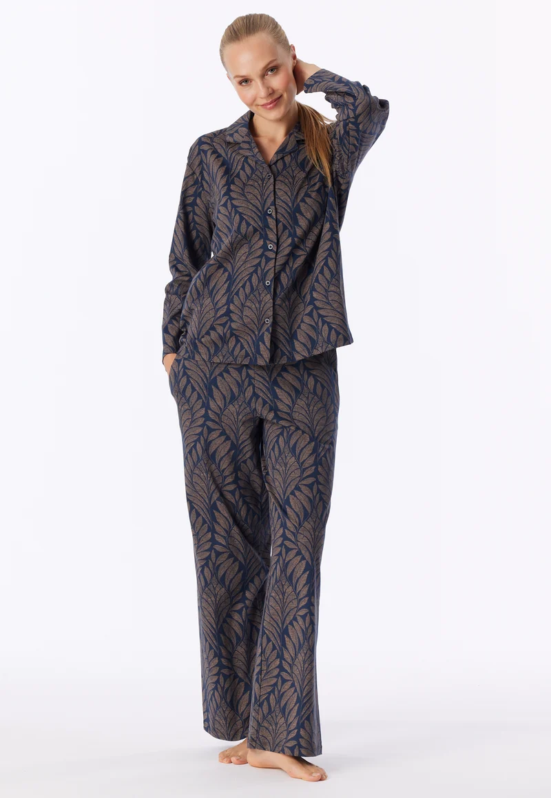 Pyjama Dunkelblau gemustert - INTERLOCK