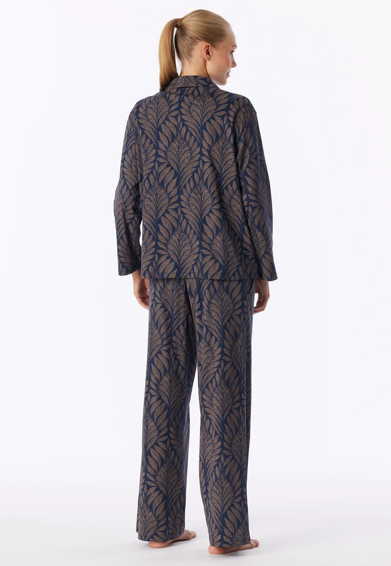 Pyjama Dunkelblau gemustert - INTERLOCK