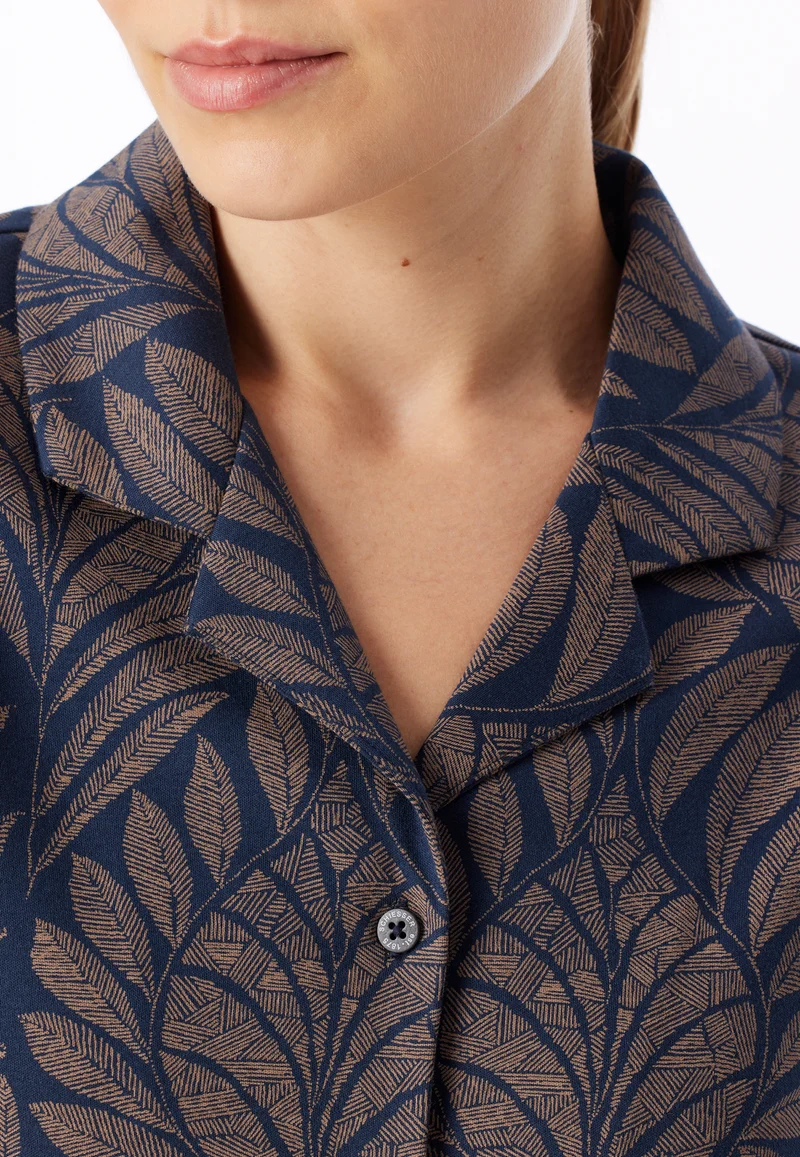 Pyjama Dunkelblau gemustert - INTERLOCK
