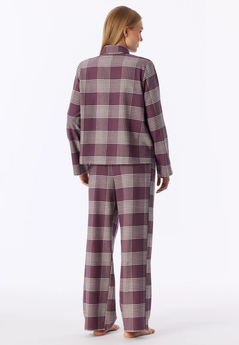 Pyjama Bordeaux/Weiss kariert - Selected Premium Warming