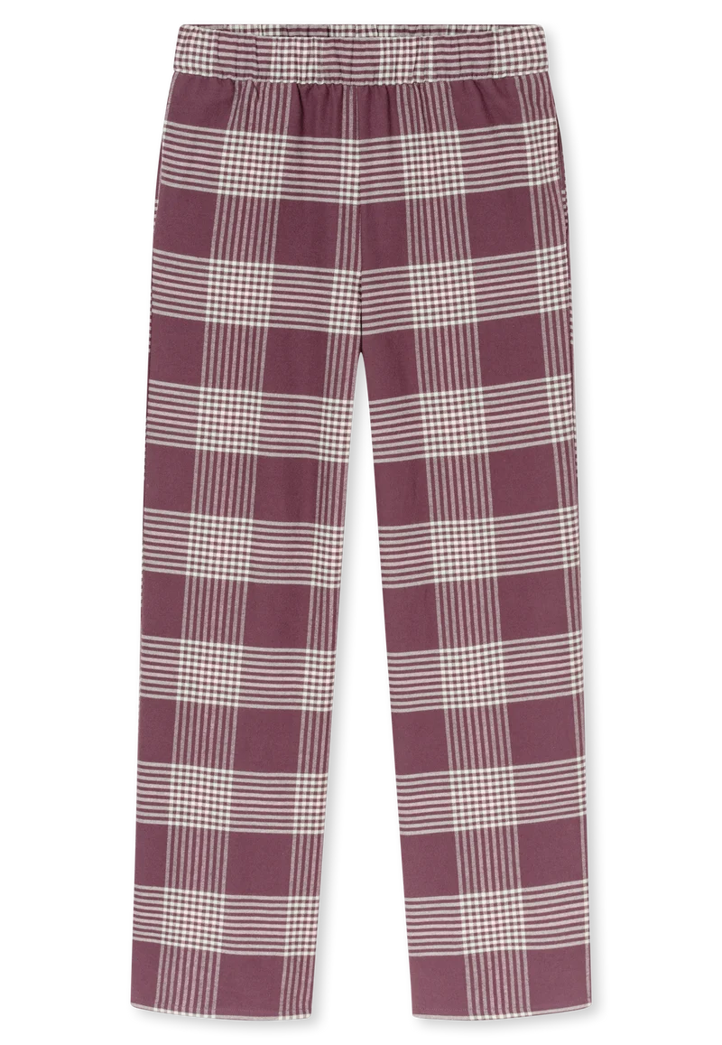 Pyjama Bordeaux/Weiss kariert - Selected Premium Warming