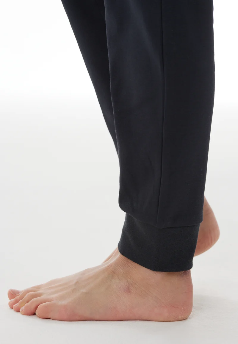 Schlafanzug mit Bündchen Dunkelblau/Weiss gestreift - Nightwear