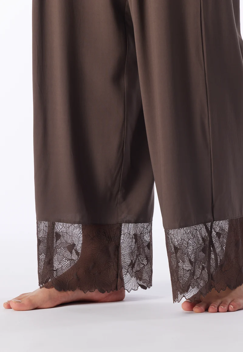 Pyjama mit Spitze Braun - Modern Lace