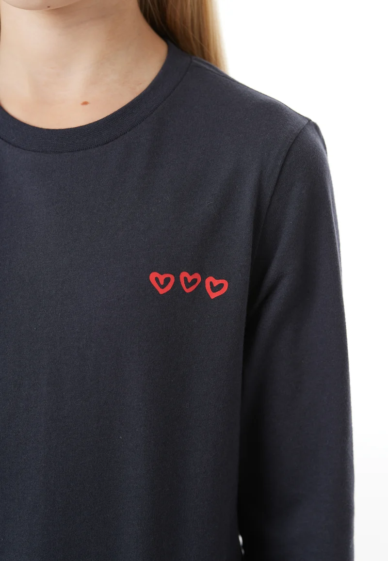 Schlafanzug mit Bündchen Dunkelblau/Grau - Nightwear