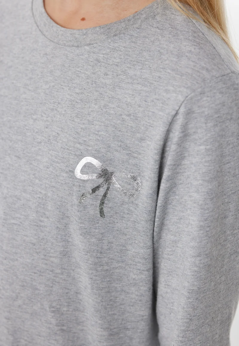Schlafanzug mit Bündchen Grau/Dunkelblau gemustert - Nightwear