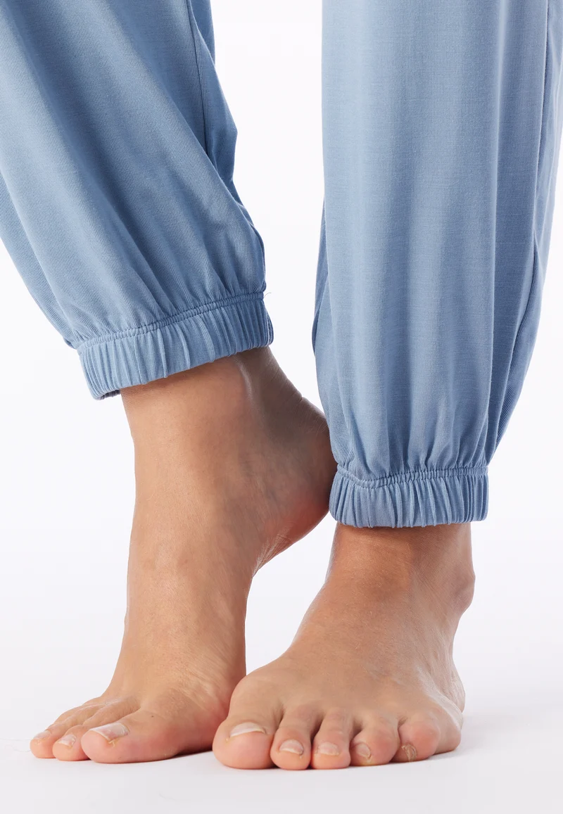 Lounge Set mit Bündchen Blau - Casual Fashion