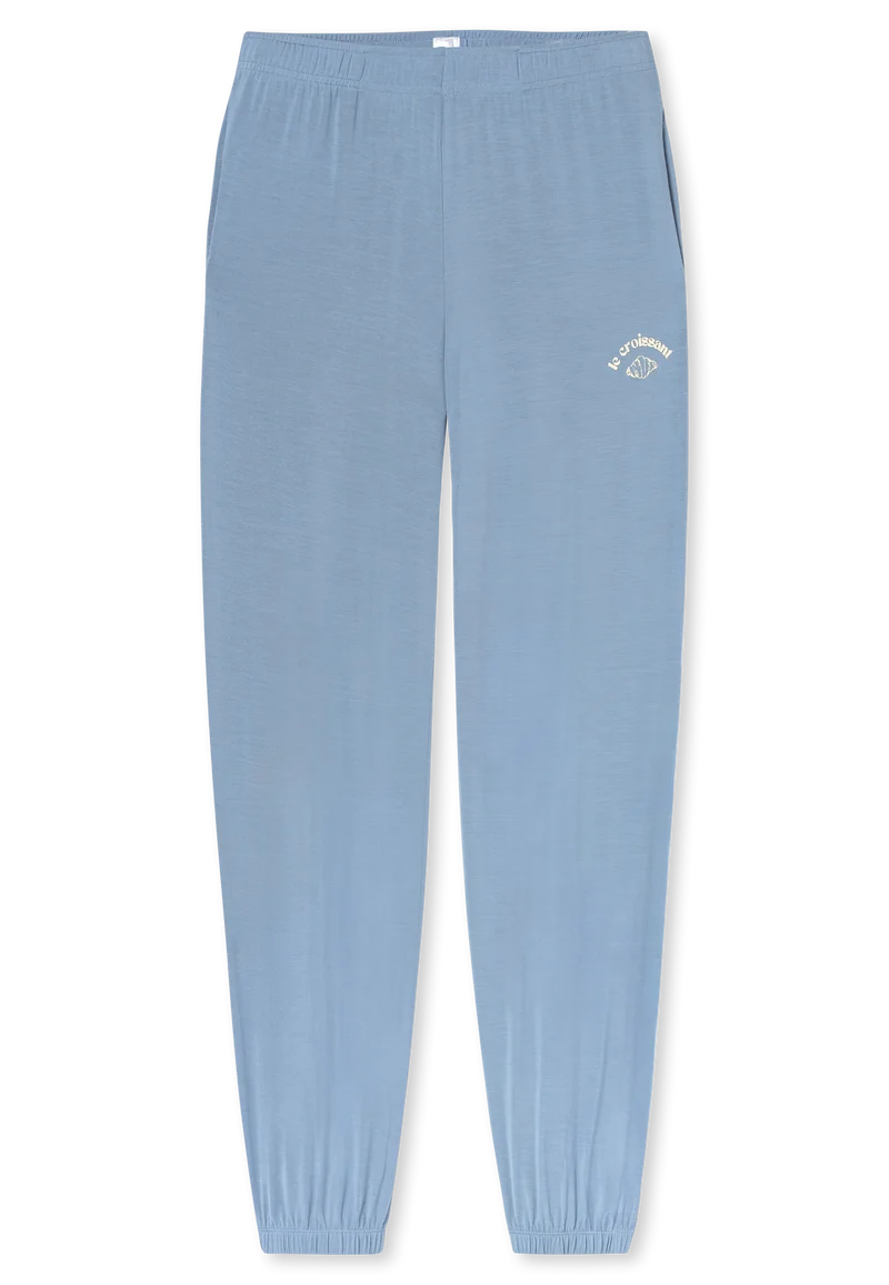 Lounge Set mit Bündchen Blau - Casual Fashion