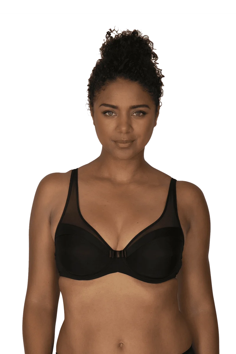 Soutien-gorge à armatures Tulle Design - Noir