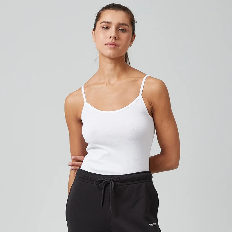 Damen Spaghetti Tops | Schwarz-Weiß