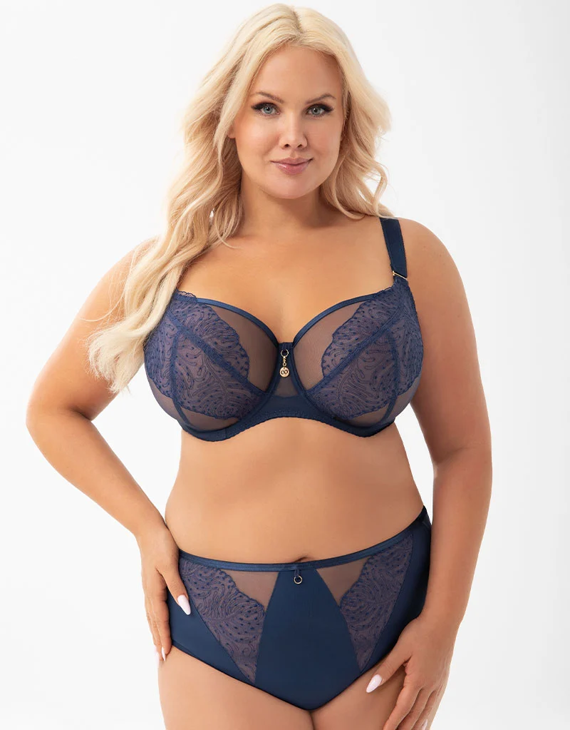 Gorsenia Narcisa Balconette Bra Navy Blue