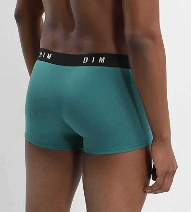 Lot de 2 boxers homme coton stretch Gris Acier Vert Émeraude Dim Originals
