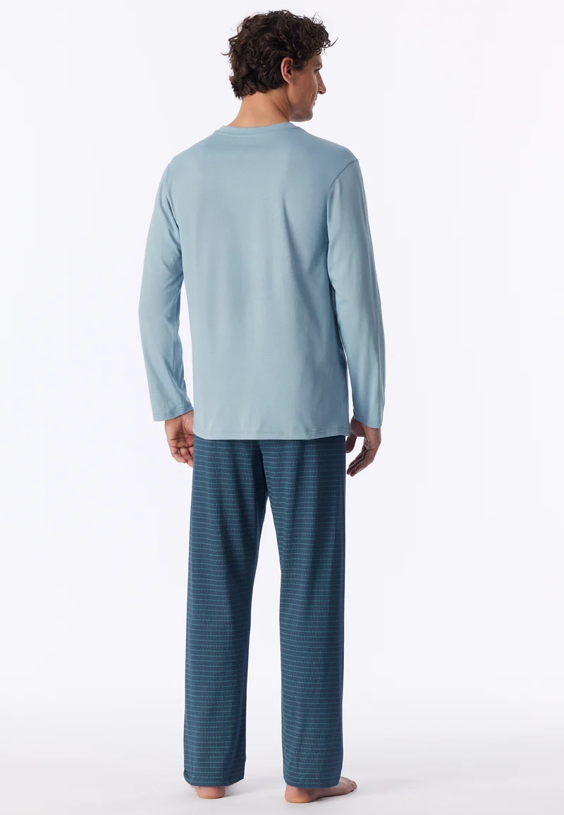 Schlafanzug Blau gestreift - Comfort Essentials