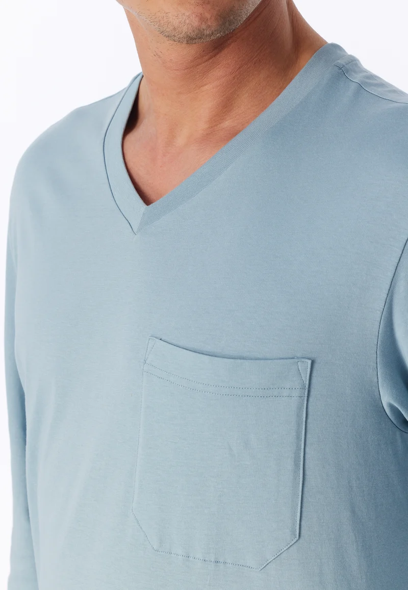 Schlafanzug Blau gestreift - Comfort Essentials