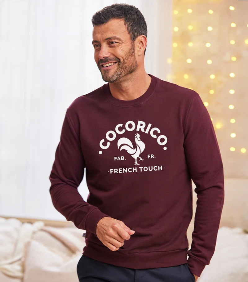 Sweat Homme Bordeaux - Coq Français