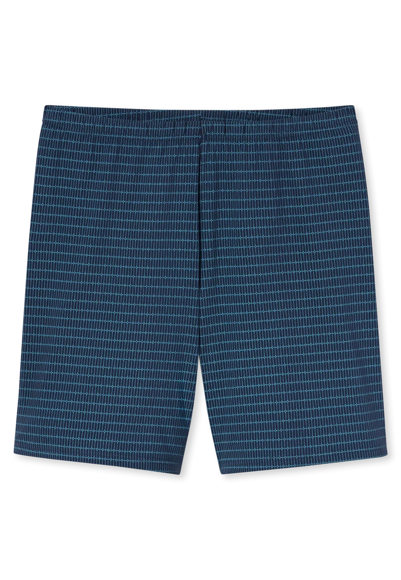 Schlafanzug kurz Blau gestreift - Comfort Essentials