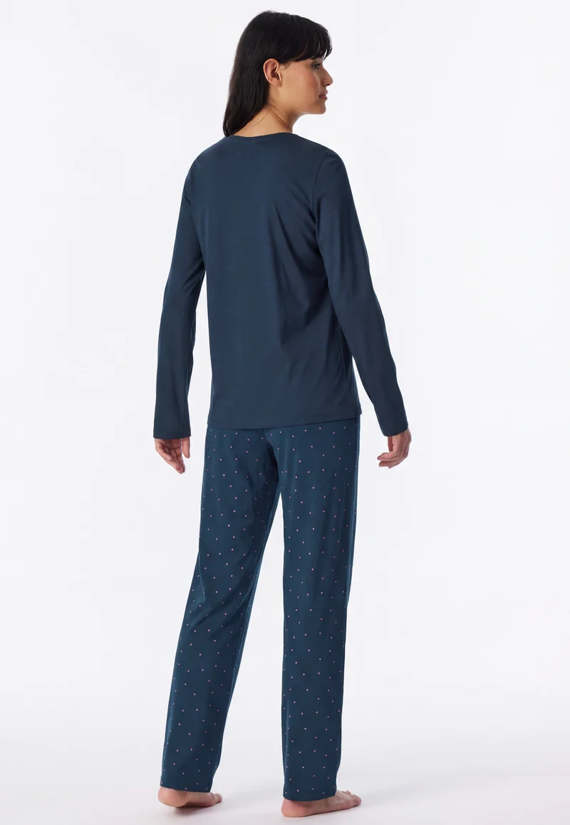 Schlafanzug Dunkelblau gemustert - Casual Essentials