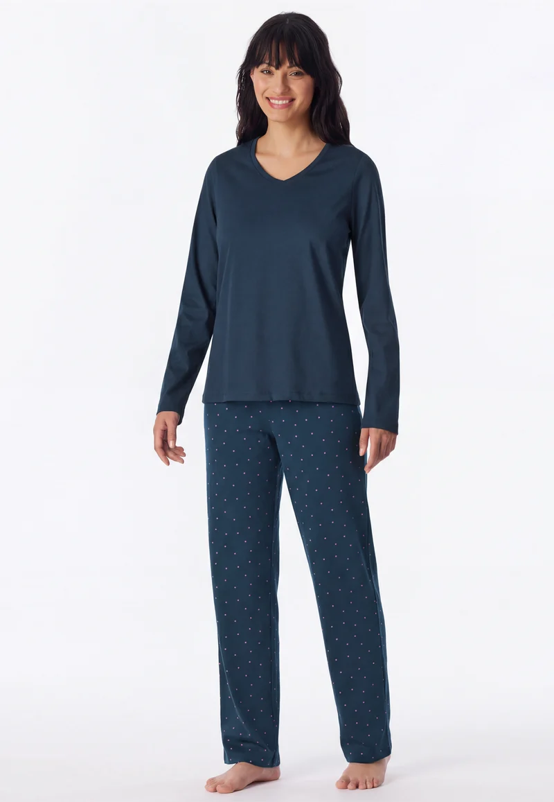 Schlafanzug Dunkelblau gemustert - Casual Essentials