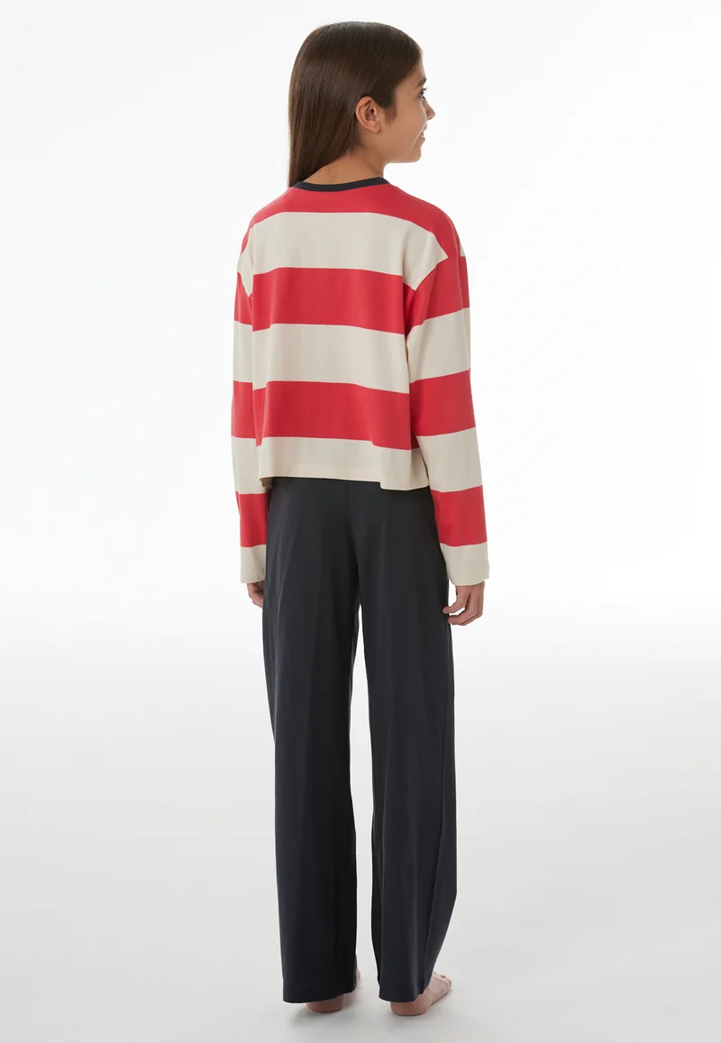 Schlafanzug mit Bündchen Bunt gestreift - Nightwear