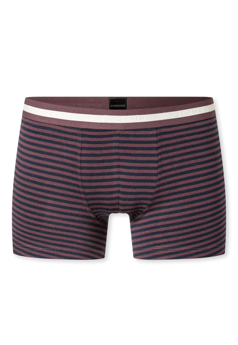 Shorts 3er-Pack Dunkelblau/Bordeaux gestreift - 95/5