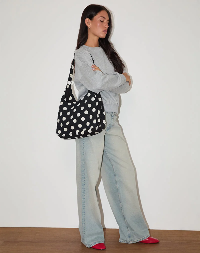 Sac Aimi en large Polka noir