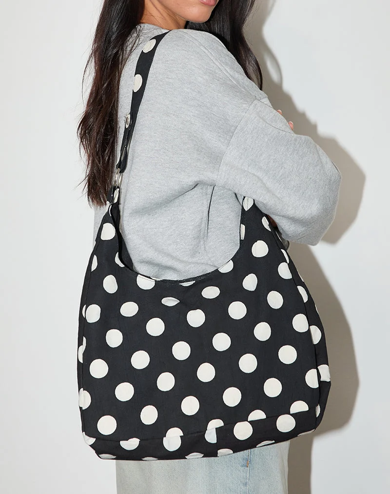 Sac Aimi en large Polka noir