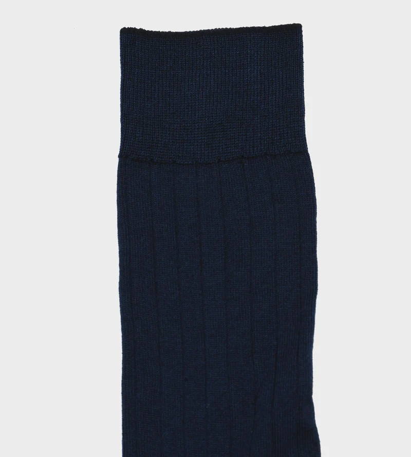 Lot de 2 paires de chaussettes homme Bleu Marine en fil d’Écosse Dim