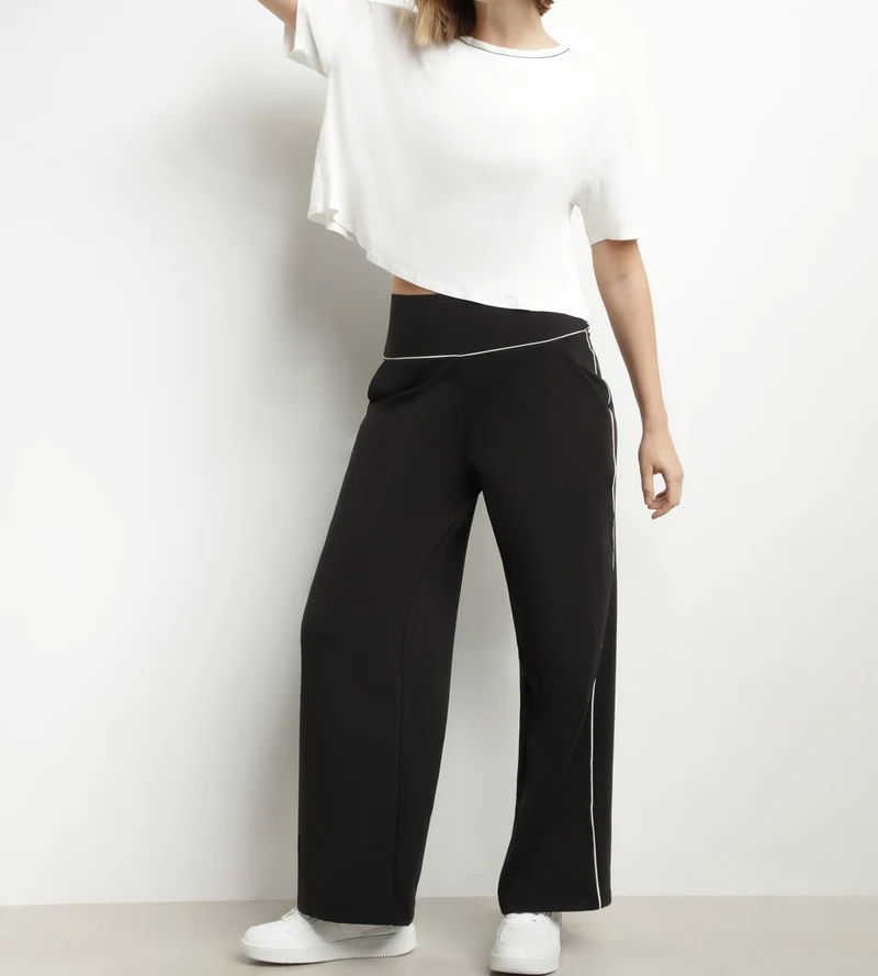 T-shirt de sport femme avec dos ouvert en viscose Écrue Dim Move