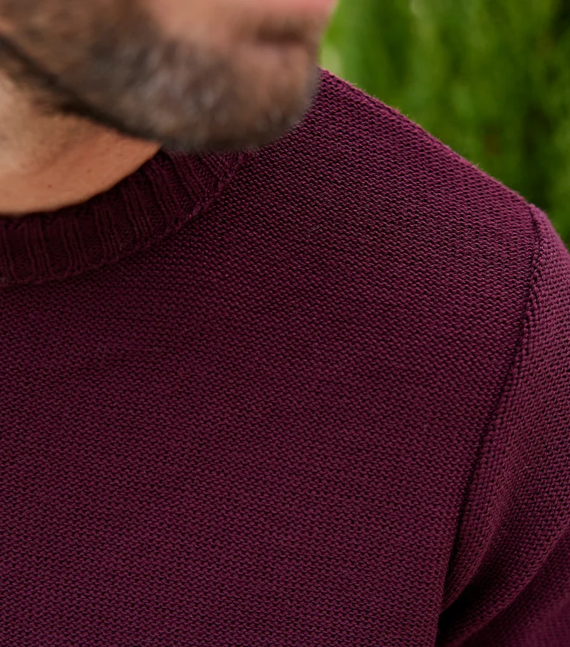 Pull Homme Laine Bordeaux