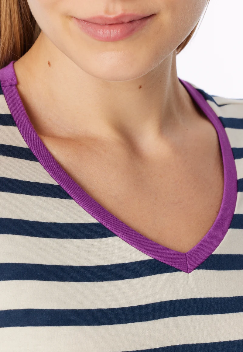 Schlafanzug Dunkelblau/Weiss gestreift - Casual Essentials