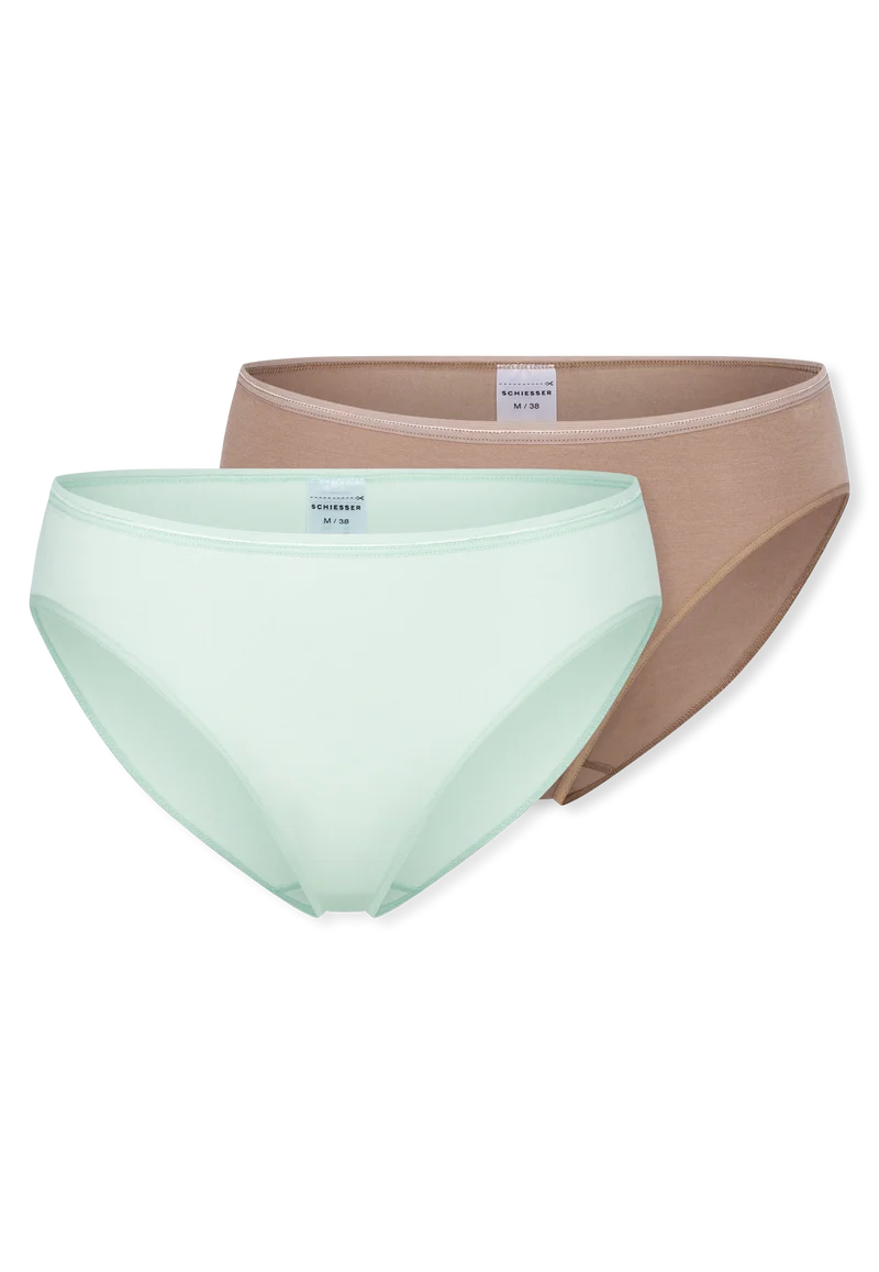 Slip 2er-Pack Braun/Mint - Modal Essentials