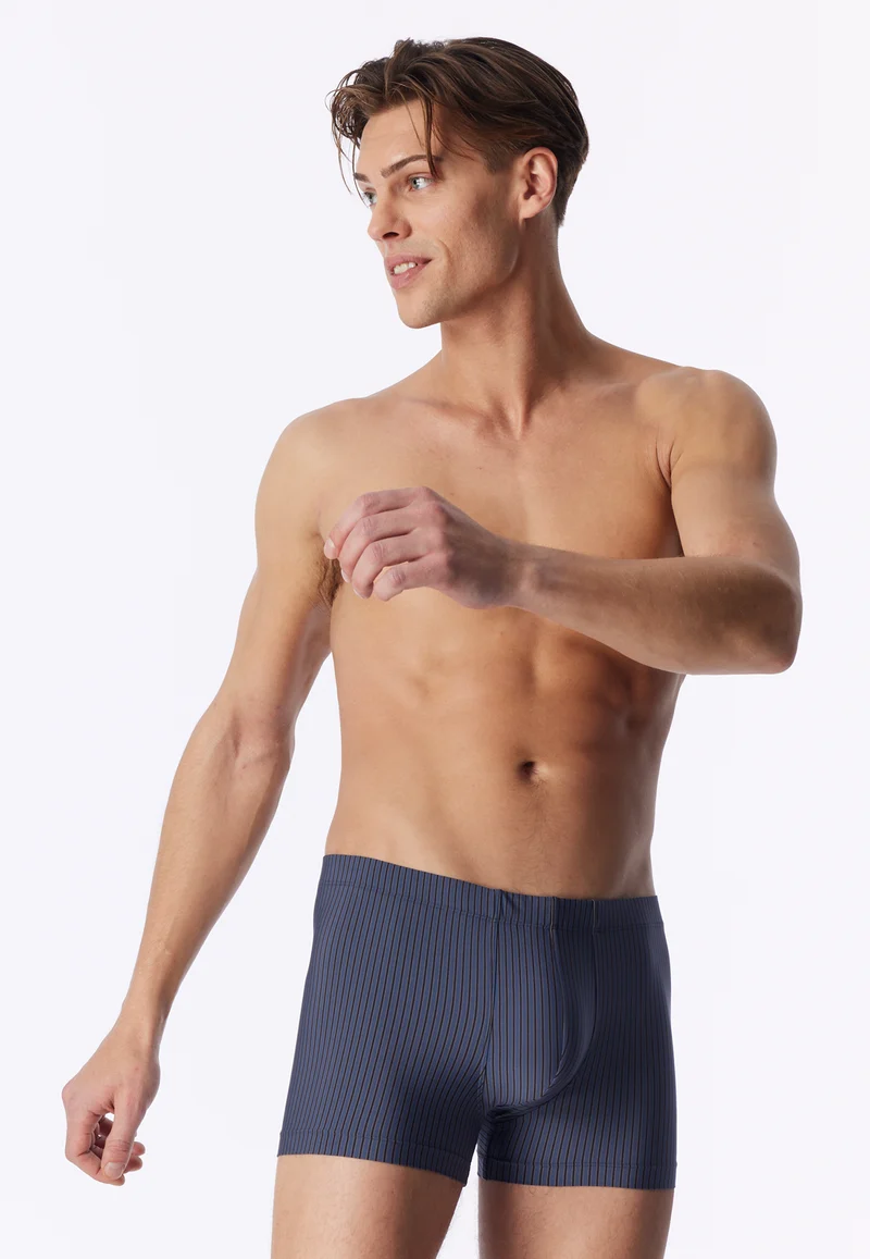 Enge Boxershorts Blau gestreift - Pure Micro
