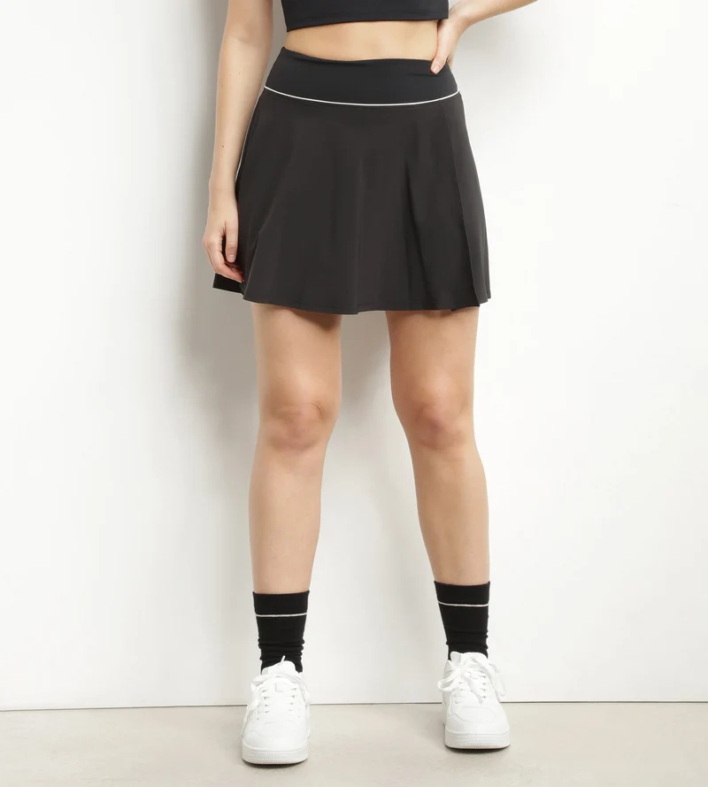 Jupe short de sport femme en microfibre Noire Dim Move