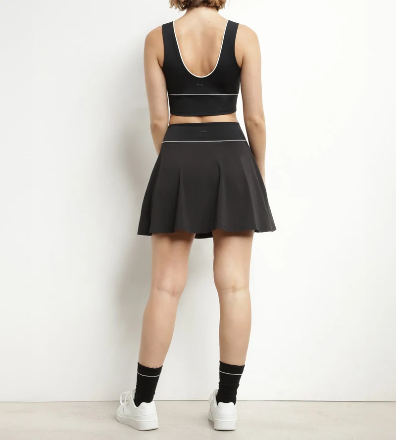 Jupe short de sport femme en microfibre Noire Dim Move