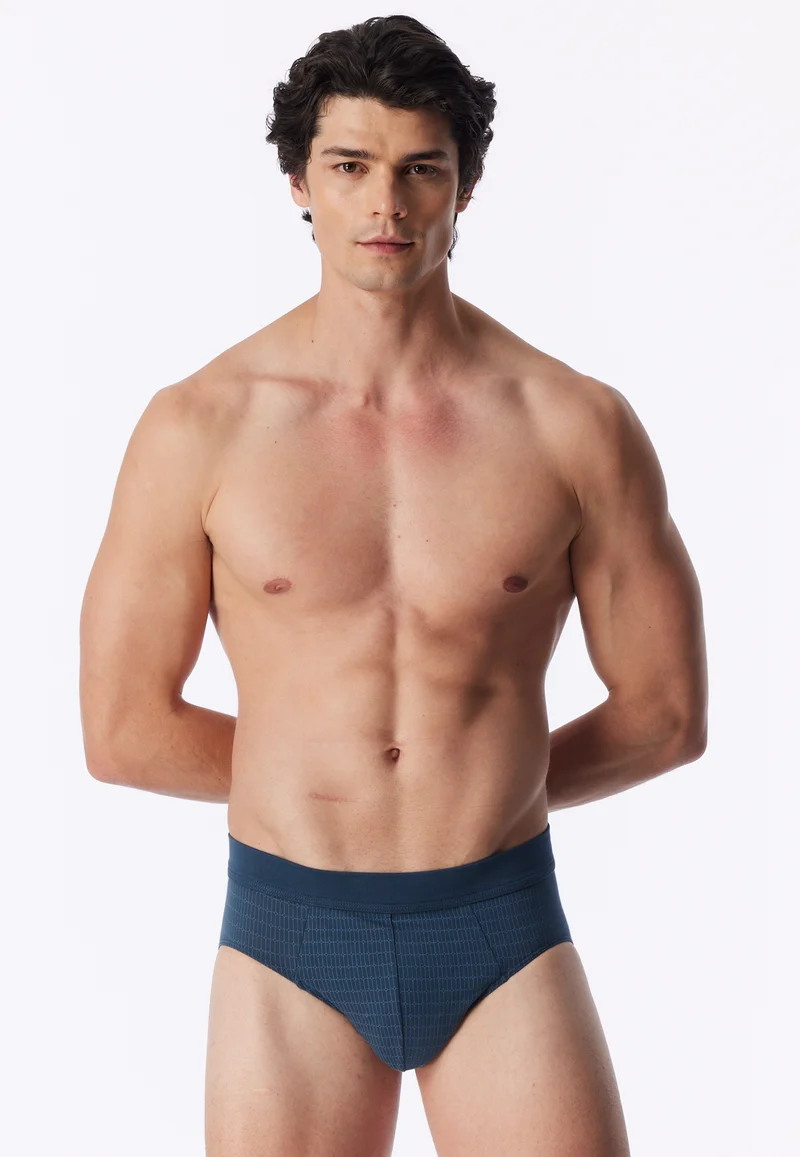 Slip Blau gemustert - Comfort Fit