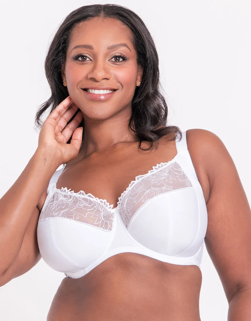 Flirtelle Emilie Full Cup Side Support Bra White