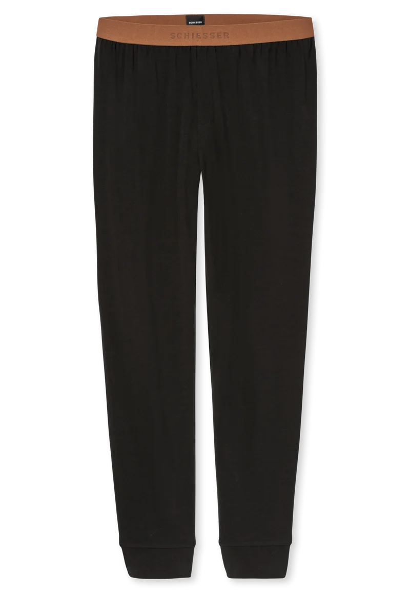 Schlafanzug Orange/Schwarz gemustert - 95/5