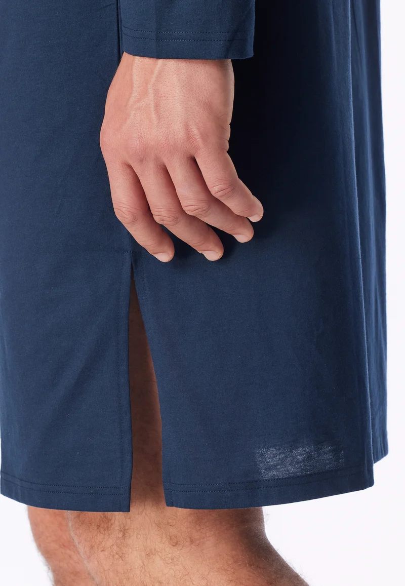 Nachthemd langarm Dunkelblau - Comfort Nightwear