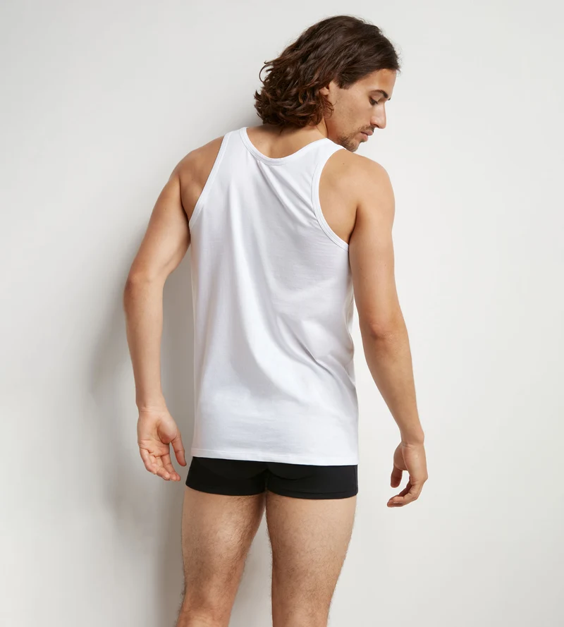 Lot de 2 débardeurs homme thermorégulateur en coton Blanc Regul Activ