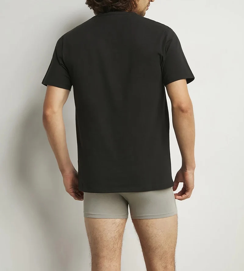 Lot de 2 Tshirts homme thermorégulateur en coton noir col V Regul Activ