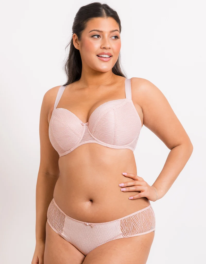 Flirtelle Esme Padded Balcony Bra Blush Pink