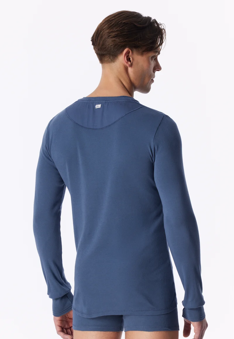 Shirt Feinripp Blau - Revival Karl-Heinz