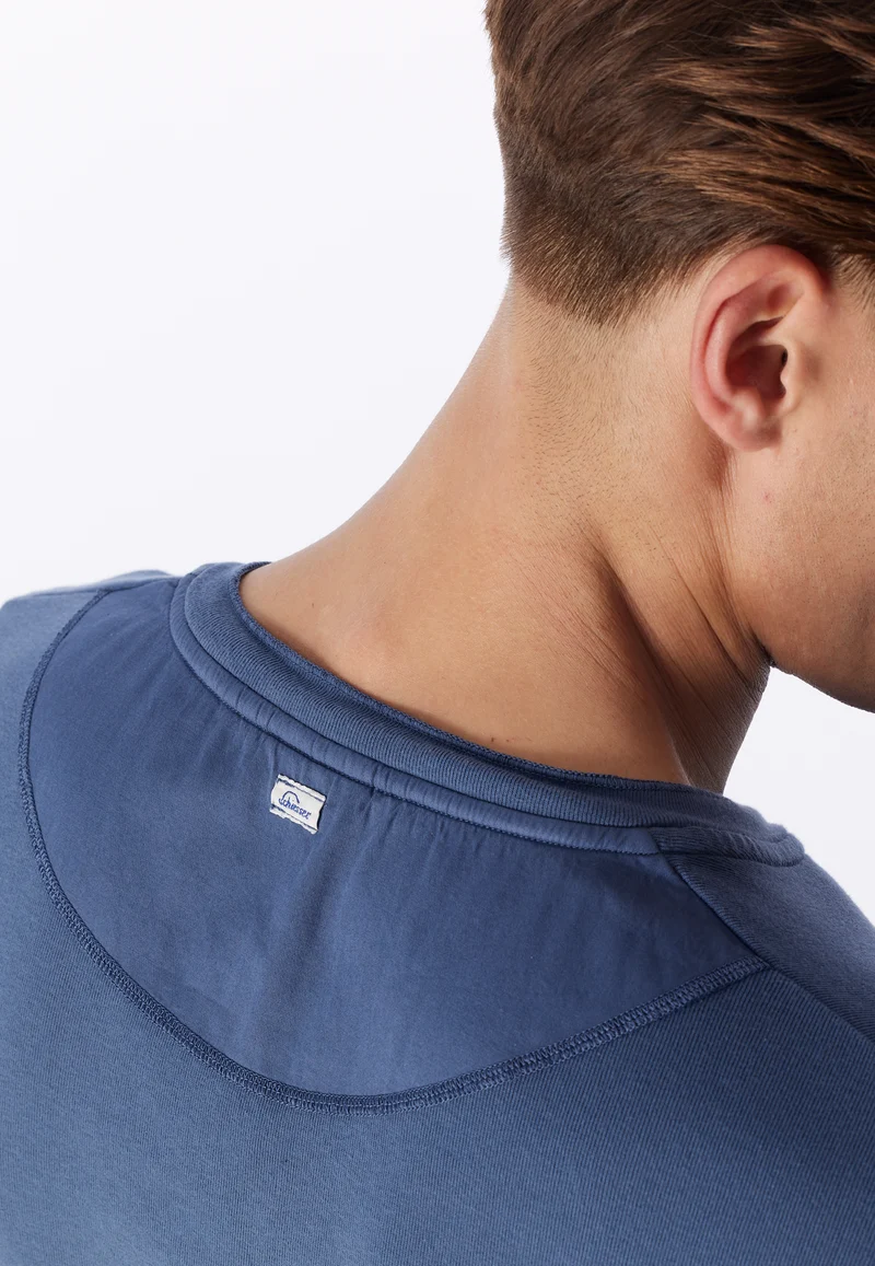 Shirt Feinripp Blau - Revival Karl-Heinz