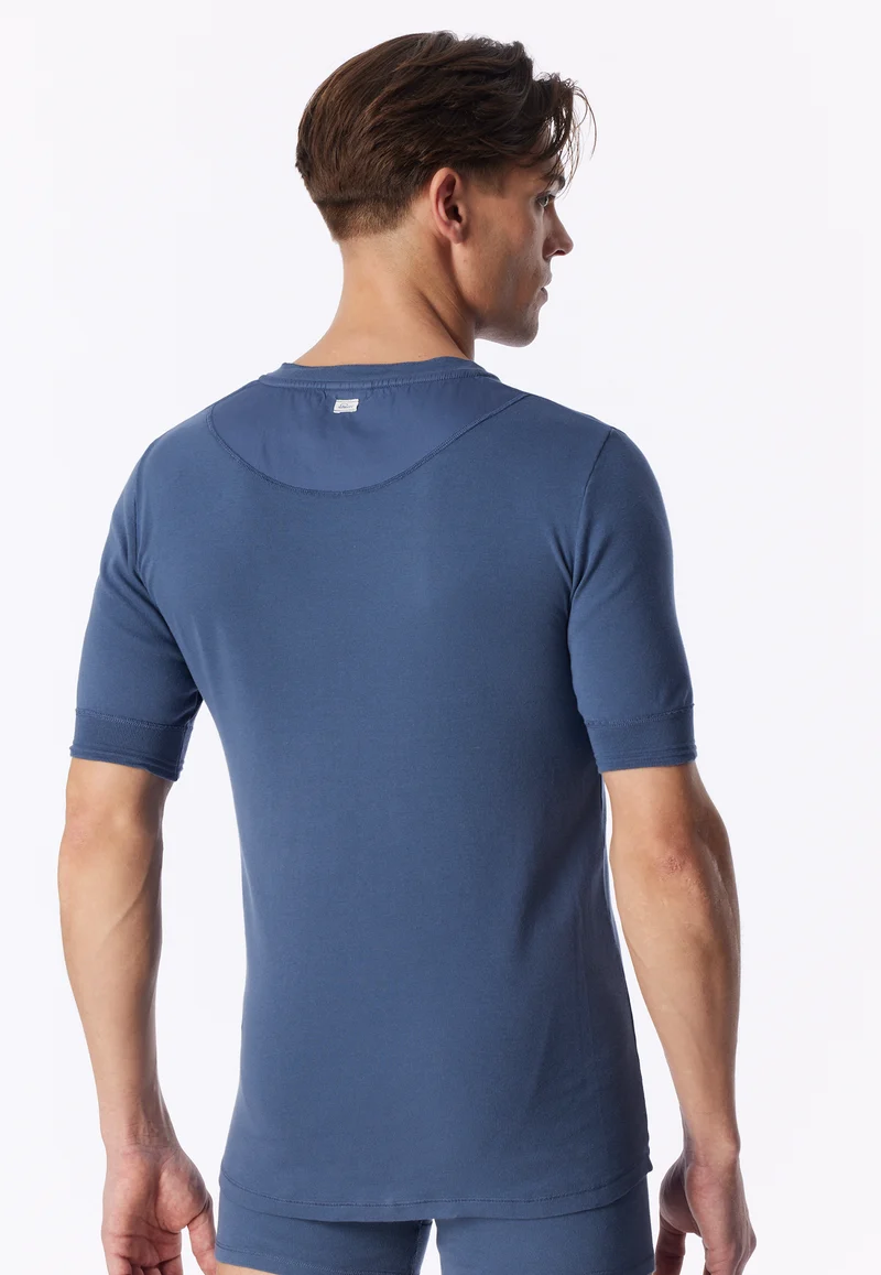 Henley T-Shirt Blau - Revival Karl-Heinz